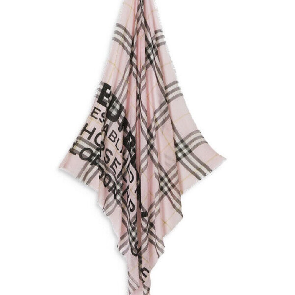 Burberry women’s pale pink 140cm x 140cm scarf